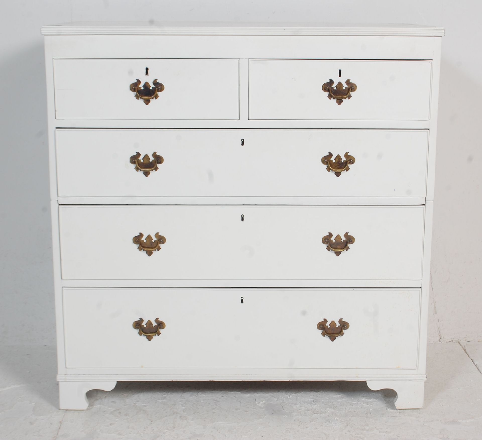 A Victorian painted mahogany 2 over 3 chest of drawers - Image 2 of 6