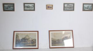 A GROUP OF SEVEN ROYAL MAIL LITHOGRAPH PRINTS DEPICTING 19TH CENTURY ROAYL MAIL COACHES