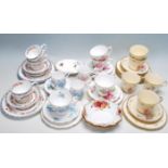 LARGE QUANTITY OF VARIOUS 20TH CENTURY CUPS AND SAUCERS AND TEA SETS