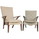 TWO RETRO VINTAGE PARKER KNOLL ARMCHAIRS - PK900/6