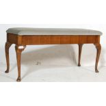 ANTIQUE 20TH CENTURY QUEEN ANNE STYLE DUET PIANO STOOL