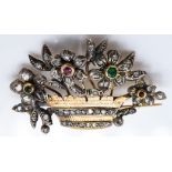 Antique 18ct Gold Diamond Giardinetto brooch