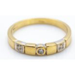 9ct Gold Hallmarked & Diamond Gypsy Ring