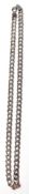 9CT WHITE GOLD FLAT LINK NECKLACE CHAIN