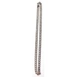 9CT WHITE GOLD FLAT LINK NECKLACE CHAIN