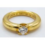 A Cartier 18ct Gold & Diamond Solitaire Ring