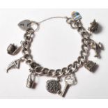 VINTAGE STERLING SILVER CHARM BRACELET