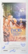 STAR WARS - EWOKS; BATTLE FOR ENDOR (1985) RARE SIGNED POSTER