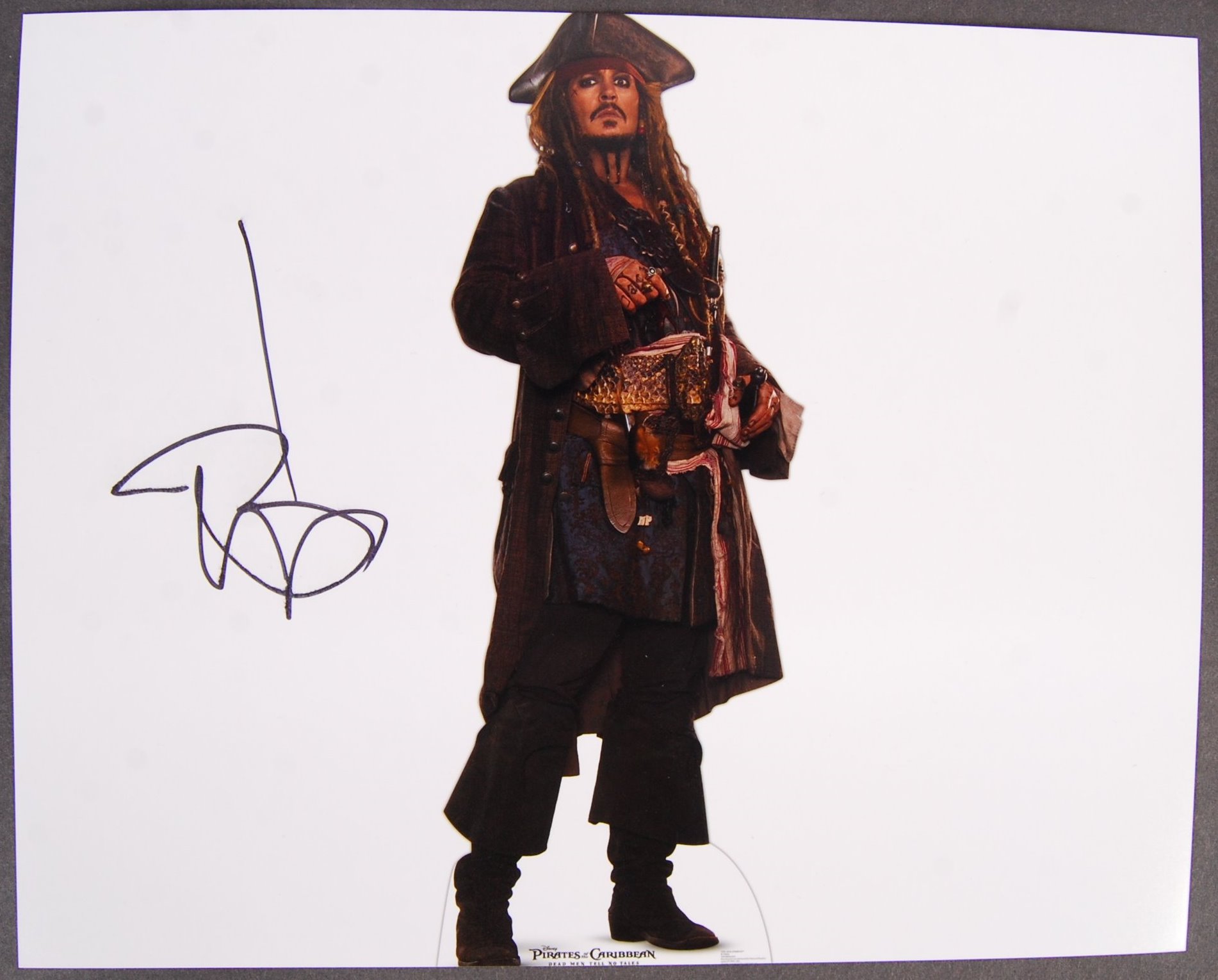JOHNNY DEPP - PIRATES OF THE CARIBBEAN SIGNED 8X10" PHOTO