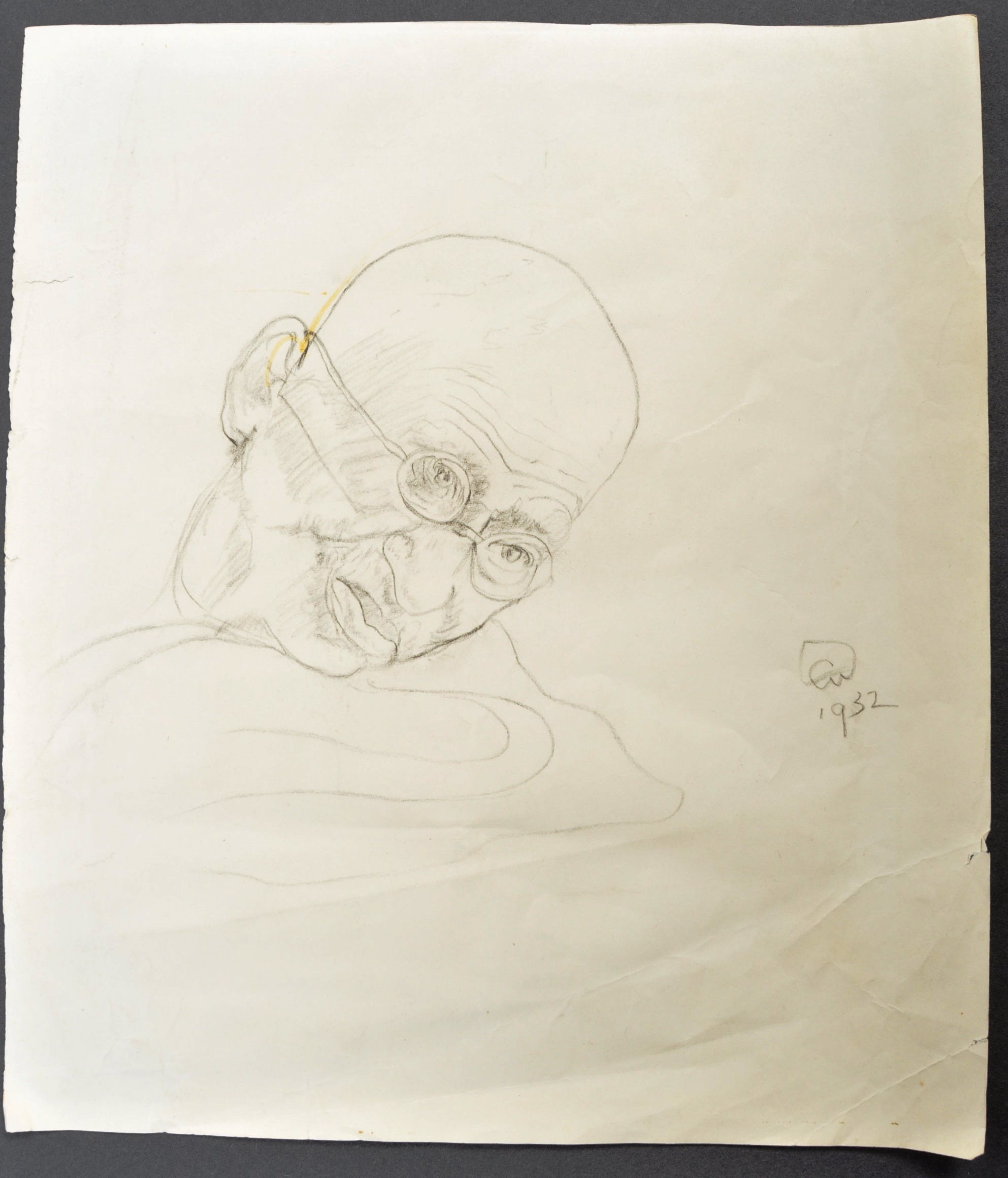 CLARE WINSTEN (1894-1989) - MAHATMA GANDHI - ORIGINAL SKETCH ON PAPER - Image 2 of 5