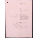 ONLY FOOLS & HORSES - ORIGINAL DUAL AUTOGRAPHED SCRIPT PAGE