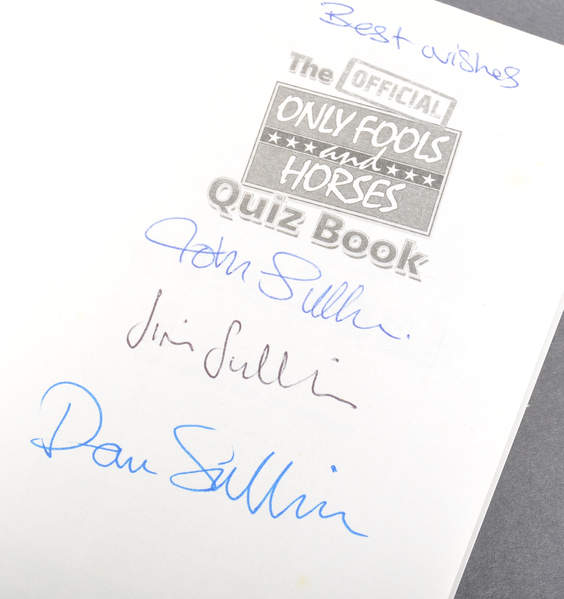 ONLY FOOLS & HORSES - MULTI-SIGNED ONLY FOOLS QUIZ BOOK - Image 2 of 2