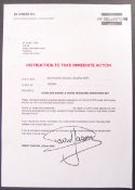 ONLY FOOLS & HORSES - ORIGINAL PROP LETTER SIGNED BY DAVID JASON