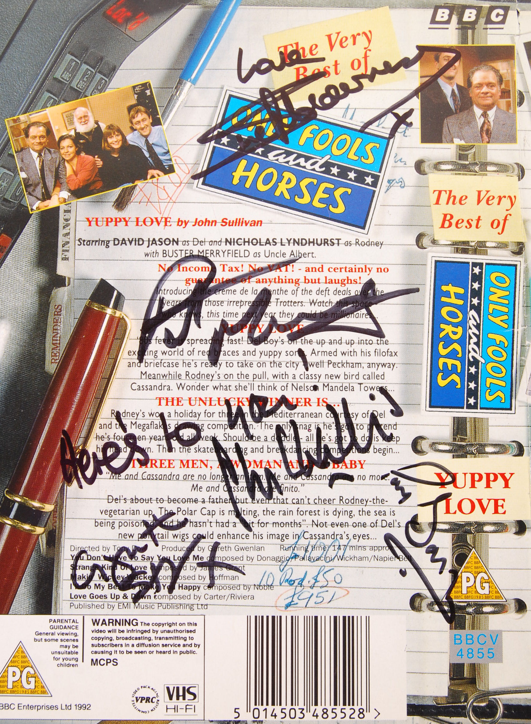 ONLY FOOLS & HORSES - CAST AUTOGRAPHED VHS COVER - Image 4 of 4