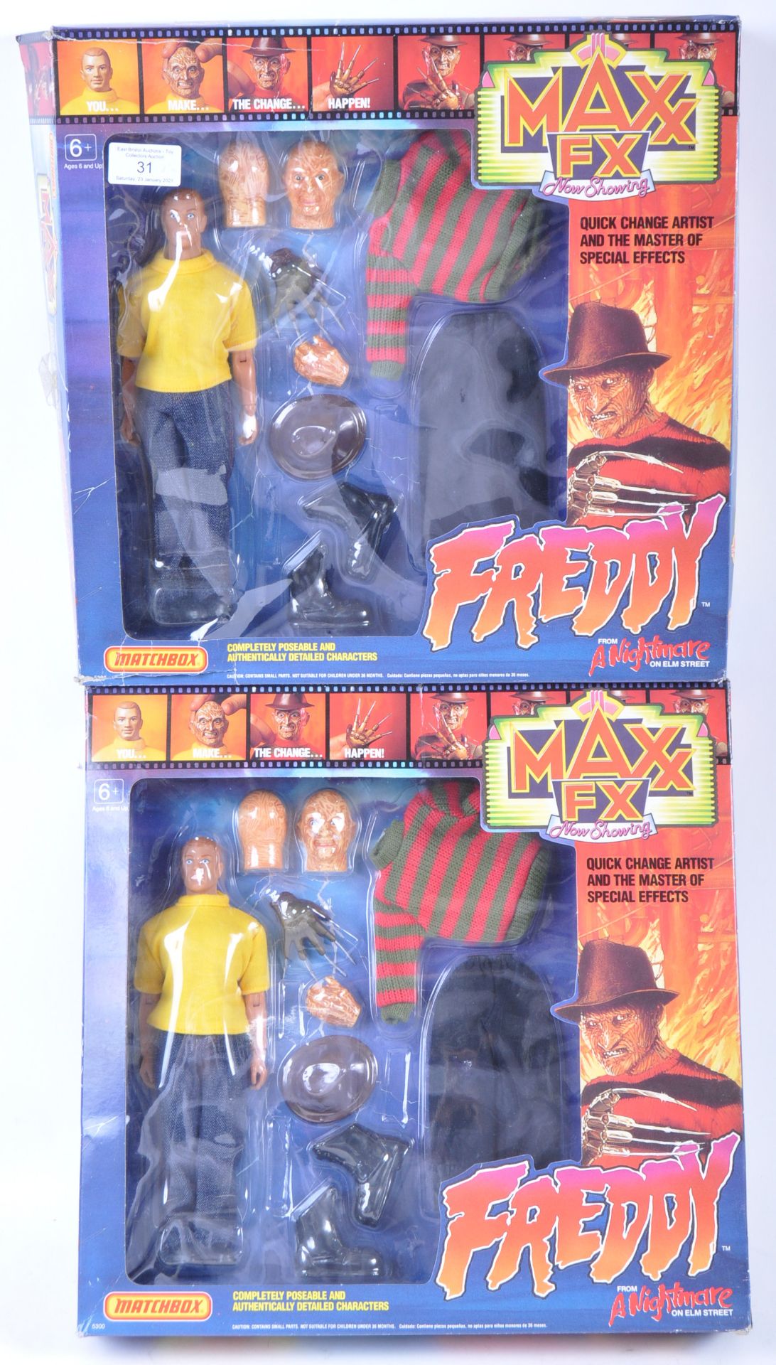 MATCHBOX NIGHTMARE ON ELM STREET FREDDY ACTION FIGURES