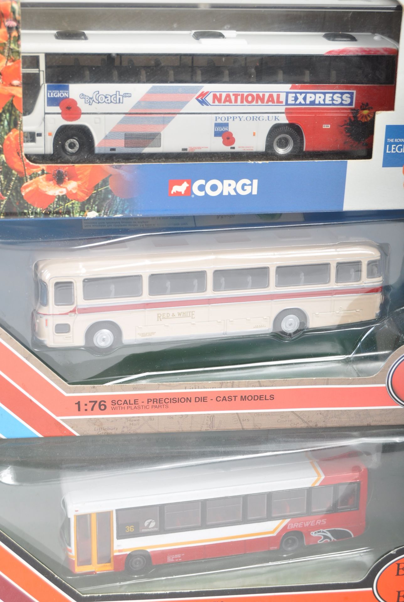 COLLECTION OF CORGI & EFE 1/76 SCALE DIECAST BUSES - Bild 2 aus 5