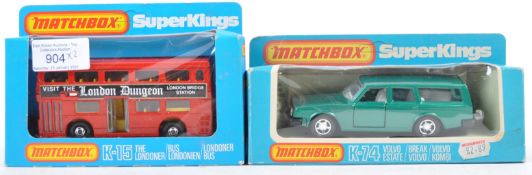 TWO ORIGINAL VINTAGE MATCHBOX SUPERKINGS DIECAST MODEL VEHICLES