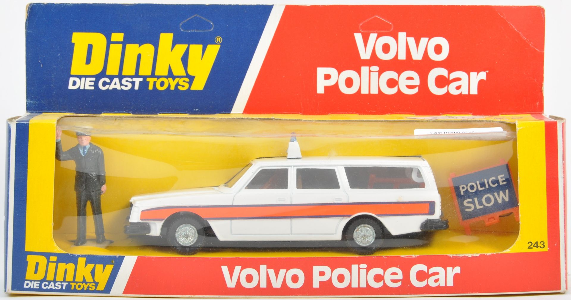 ORIGINAL DINKY TOYS DIECAST MODEL CAR ' VOLVO POLICE CAR '