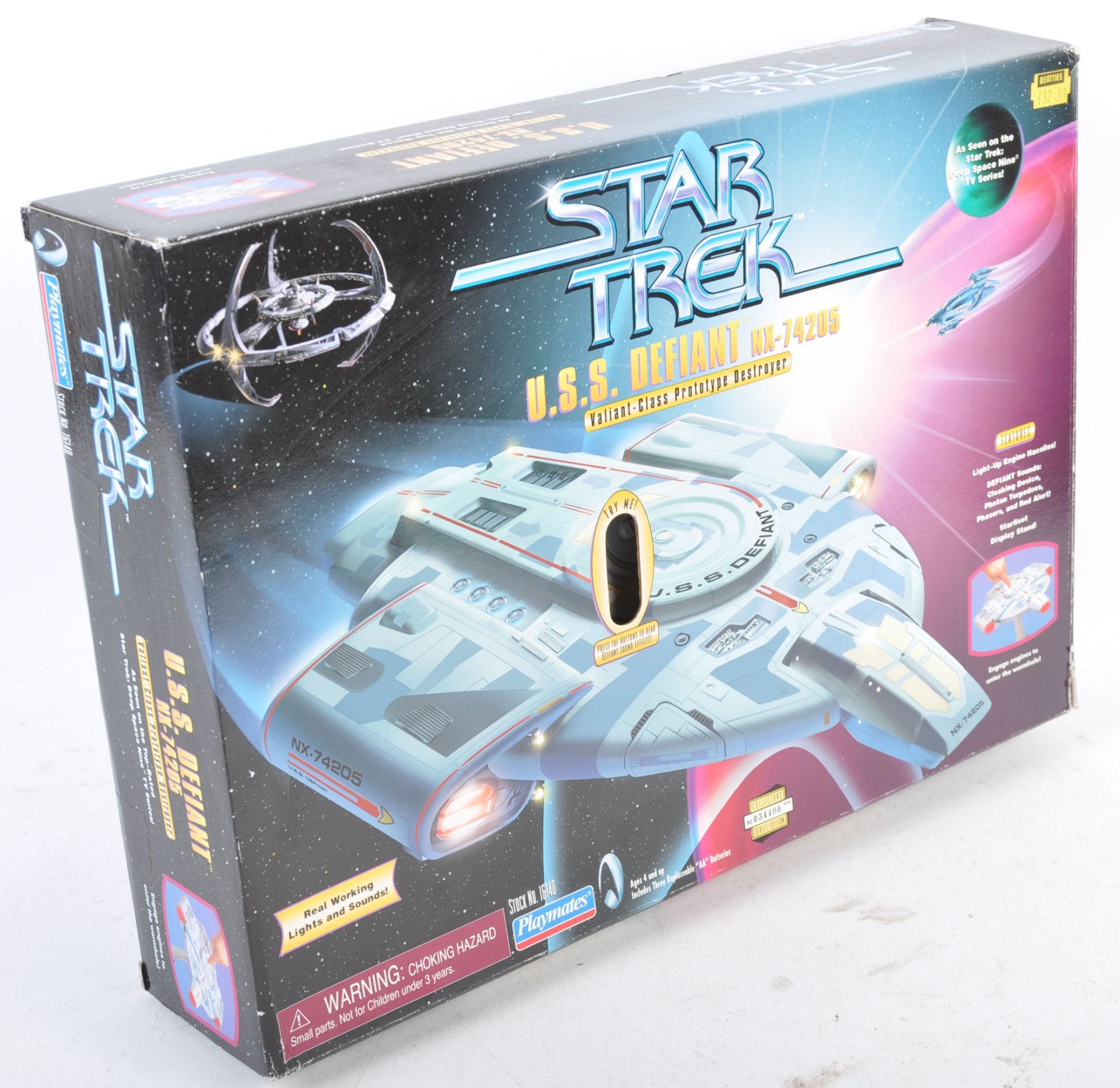 STAR TREK PLAYMATES DEEP SPACE NINE USS DEFIANT SHIP - Image 2 of 5