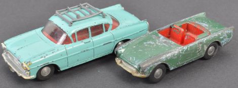 TWO ORIGINAL VINTAGE TRI-ANG SPOT ON DIECAST MODEL CARS