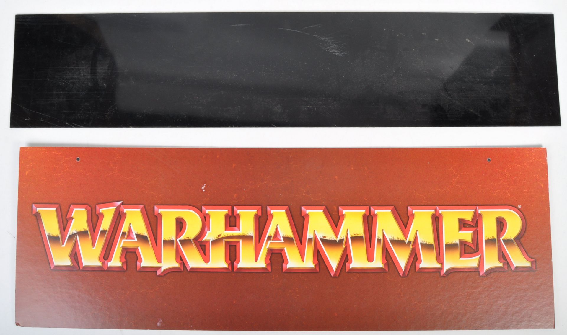 TWO GAMES WORKSHOP WARHAMMER SHOP ADVERTISING SIGNS - Image 2 of 2