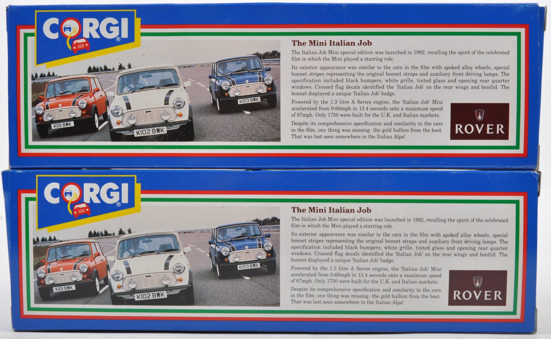 CORGI THE ITALIAN JOB DIECAST MINI COOPER SETS - Image 3 of 4