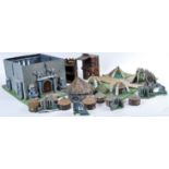 WARHAMMER FANTASY ORC VILLAGE AND EVIL TEMPLE DIORAMAS