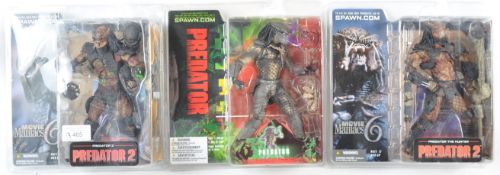 COLLECTION OF MACFARLANE TOYS PREDATOR ACTION FIGURES