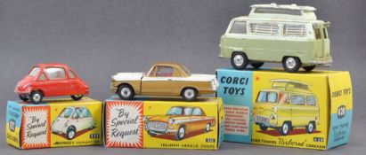 X3 ORIGINAL VINTAGE BOXED CORGI TOYS DIECAST MODELS