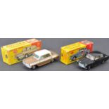 TWO ORIGINAL VINTAGE DINKY TOYS REPAINTED DIECAST MODEL CARS