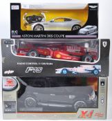 COLLECTION OF X3 LARGE SCALE RADIO CONTROLLED MODEL CARS