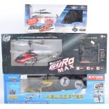 COLLECTION OF X3 ASSORTED RADIO CONTROLLED MODEL HELICOPTERS