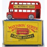 ORIGINAL MATCHBOX MOKO LESNEY 5A LONDON BUS