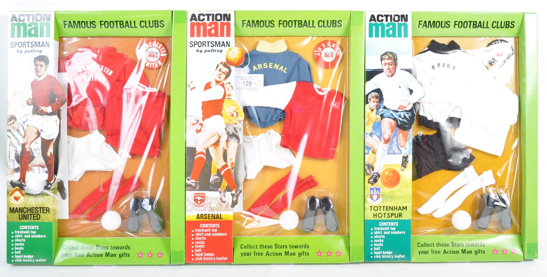 ACTION MAN 40TH ANNIVERSARY HASBRO FOOTBALLER UNIFORMS