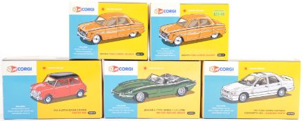 COLLECTION OF X5 CORGI 50TH ANNIVERSARY DIECAST MODEL VEHICLES