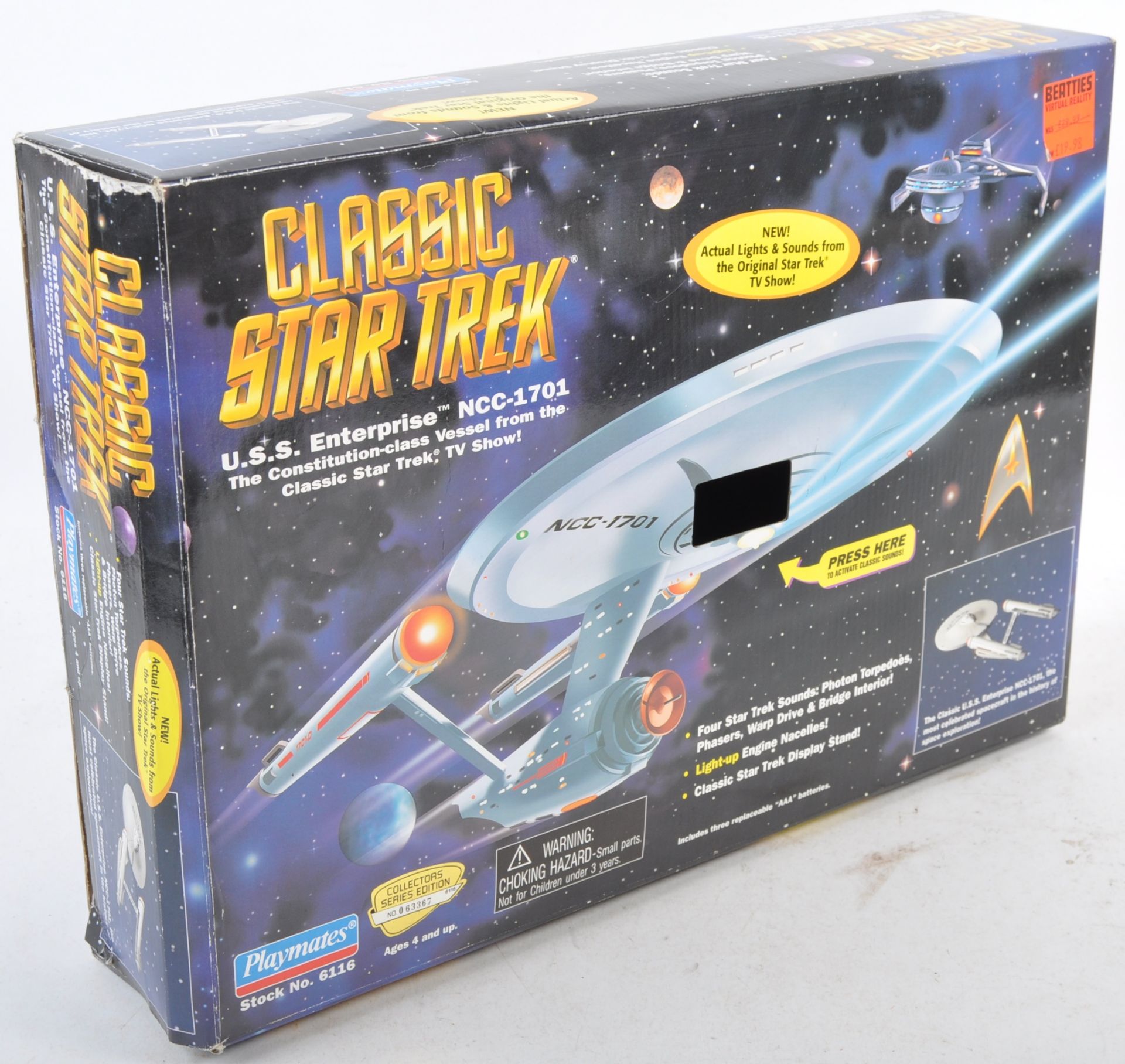 PLAYMATES STAR TREK USS ENTERPRISE CLASSIC SPACE SHIP - Image 3 of 5