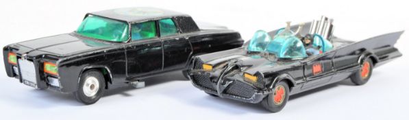 VINTAGE CORGI TOYS BATMOBILE & GREEN HORNET BLACK BEAUTY