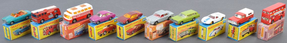 COLLECTION OF VINTAGE MATCHBOX SUPERFAST BOXED DIECAST MODELS