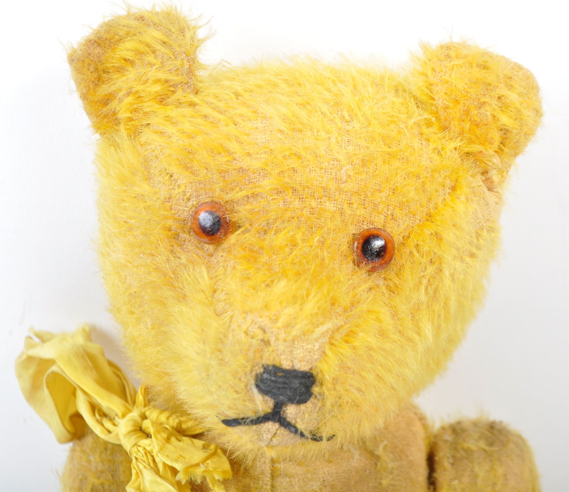 1950'S VINTAGE ENGLISH STRAW FILLED TEDDY BEAR - Bild 2 aus 4