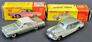 TWO ORIGINAL VINTAGE DINKY TOYS DIECAST MODEL CARS