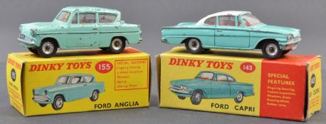 TWO VINTAGE DINKY TOYS BOXED DIECAST MODEL FORDS