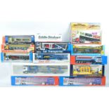 COLLECTION OF ASSORTED DIECAST MODEL TRUCKS AND TRANSPORTERS