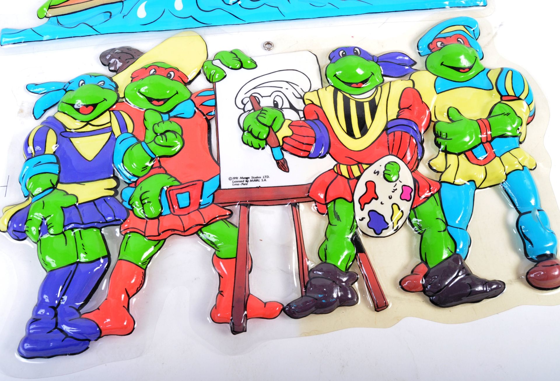 VINTAGE TEENAGE MUTANT NINJA TURTLES ADVERTISING DISPLAY SIGNS - Image 3 of 4