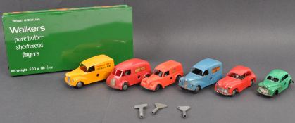 COLLECTION OF X6 VINTAGE TRIANG MINIC CLOCKWORK TOY CARS