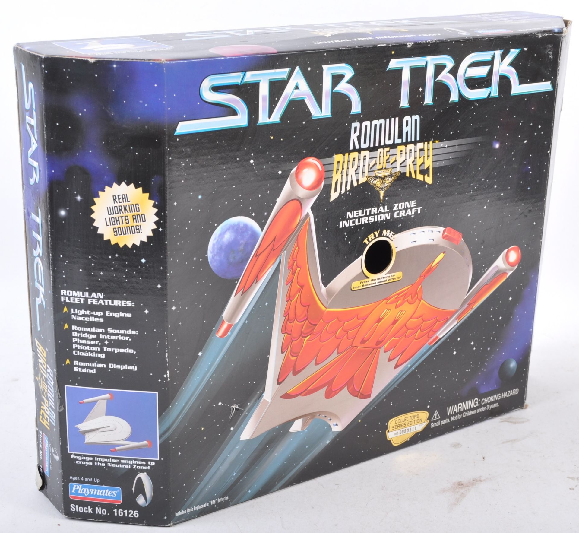 PLAYMATES STAR TREK ROMULAN BIRD OF PREY BOXED SHIP - Image 3 of 6