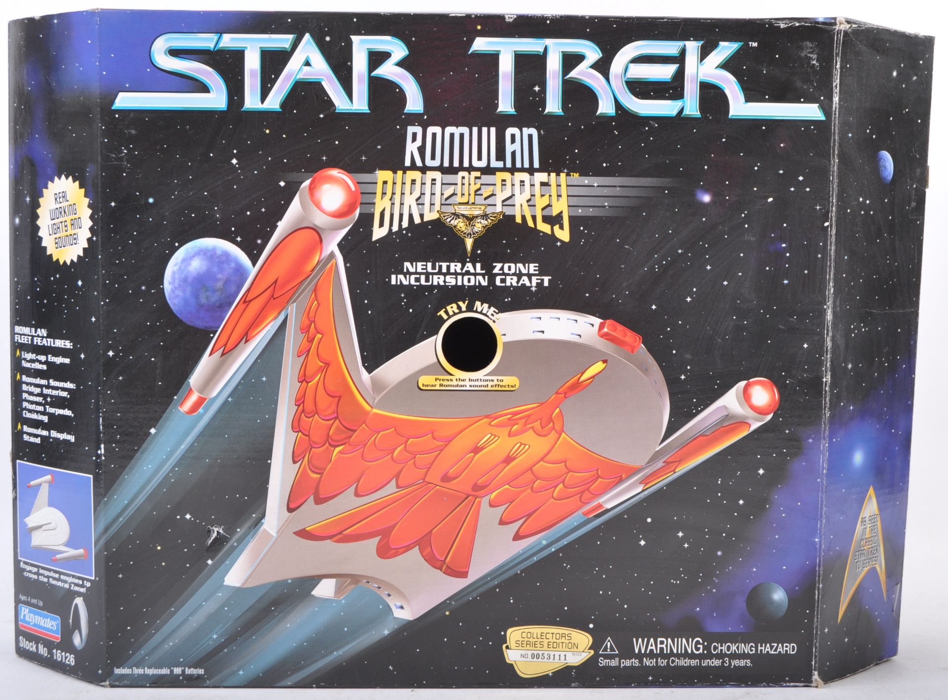 PLAYMATES STAR TREK ROMULAN BIRD OF PREY BOXED SHIP - Image 2 of 6