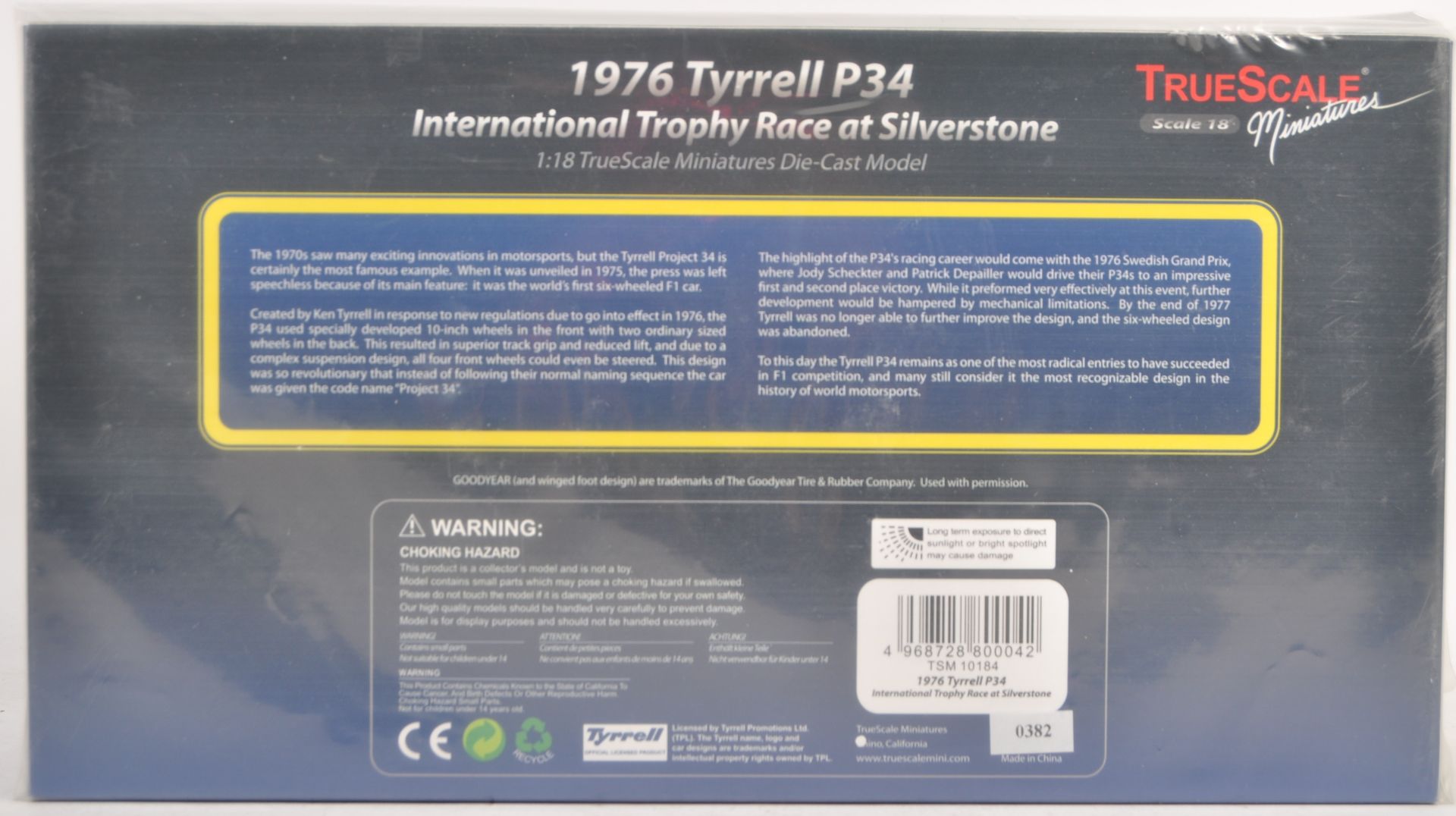 ORIGINAL TRUESCALE 1976 TYRRELL P34 DIECAST MODEL SEALED - Image 4 of 5