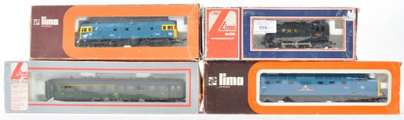 COLLECTION OF X4 LIMA 00 GAUGE MODEL RAILWAY TRAINSET ITEMS