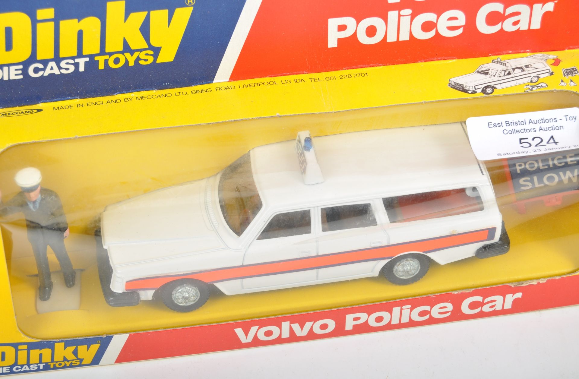 ORIGINAL DINKY TOYS DIECAST MODEL CAR ' VOLVO POLICE CAR ' - Image 2 of 4