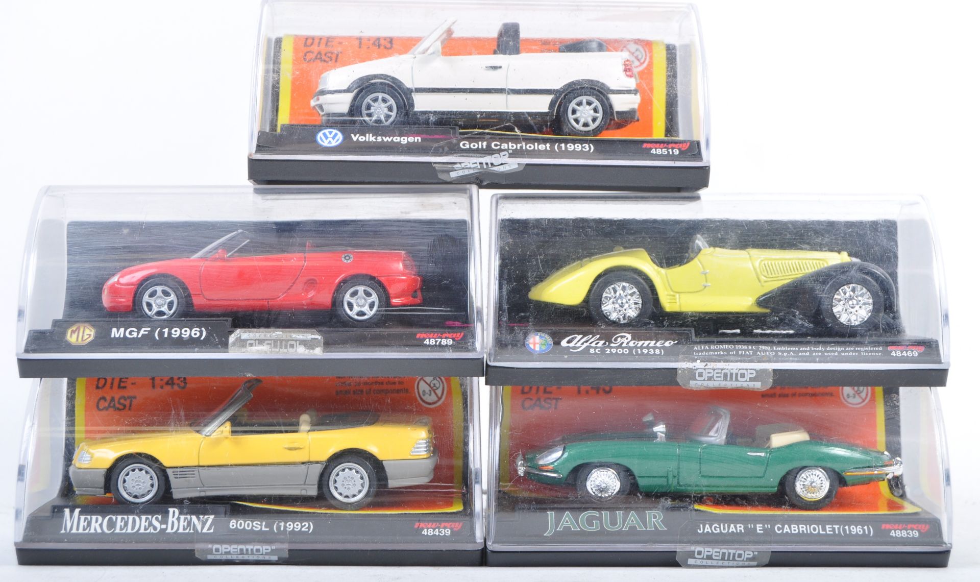 COLLECTION OF X5 NEW RAY 1/43 SCALE PRECISION DIECAST MODEL CARS